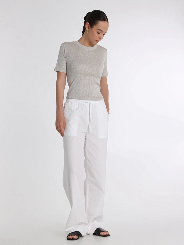 LOULOU STUDIO футболка AVALYNGREYMELANGE