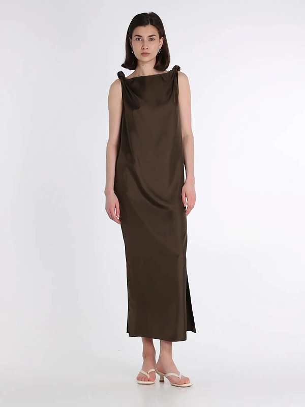 LOULOU STUDIO платье MOUNDEEPTAUPE