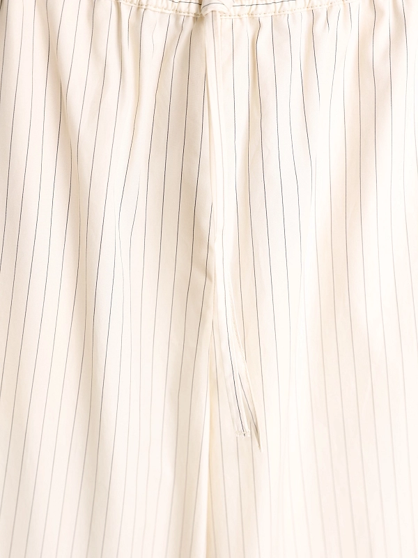 LOULOU STUDIO брюки SEROSTRIPESIVORYBLACK